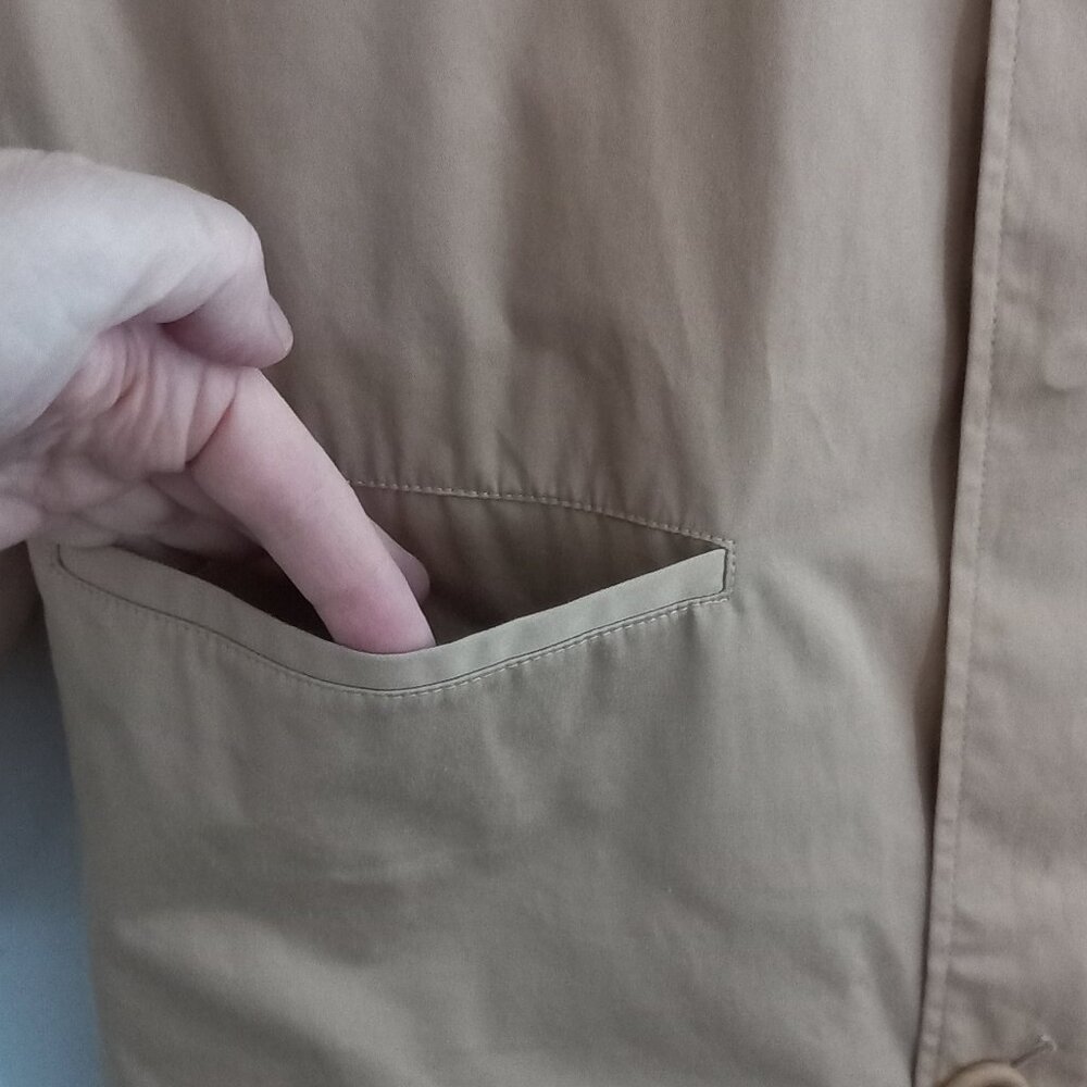 A.P.C. beige trench coat with hood - Picture 7 of 13